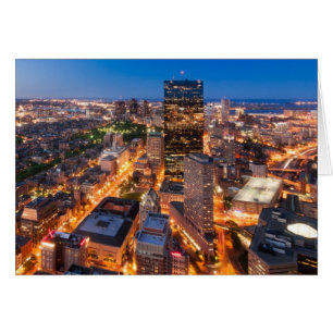 Le ciel de Boston à la tombée de la nuit