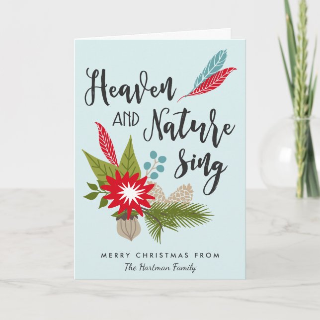 Le ciel et la nature chantent la carte de Noël de (Devant)