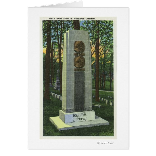 Le cimetière en pelouse, Mark Twain Gravestone (Devant)