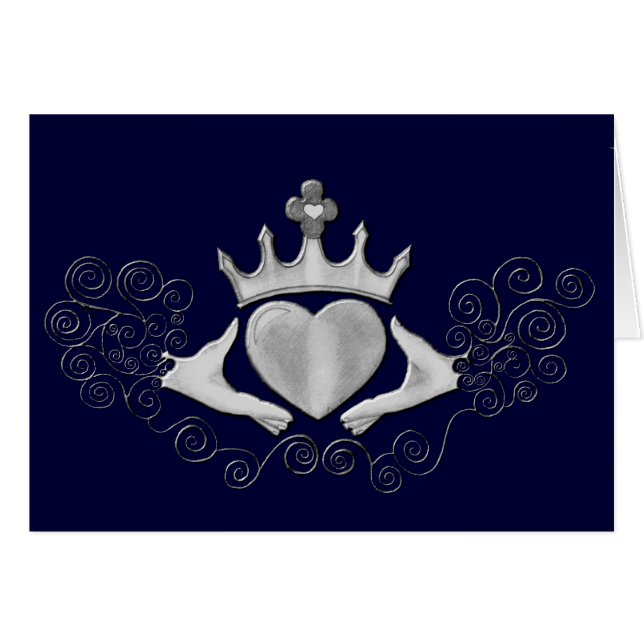 Le Claddagh (Argent) (Devant horizontal)