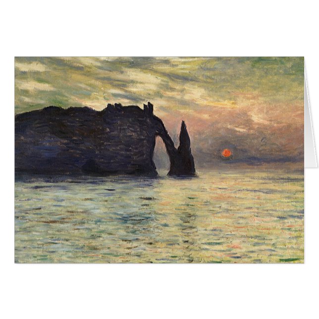 Le Cliff Etretat, coucher de soleil de Claude Mone (Devant horizontal)