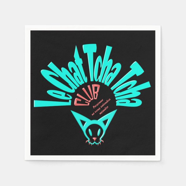 Le club Chat Tcha Tcha Serviette (Vorderseite)