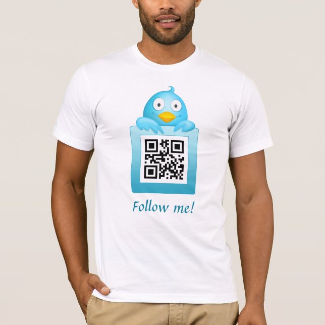 Le code de QR me suivent modèle de T-shirt (Devant)
