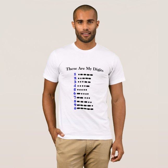 Le code Morse numérote le T-shirt de radio-amateur (Devant entier)