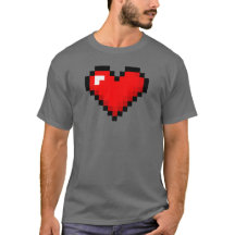 Le coeur à 8 bits des hommes : Rétro T-shirt