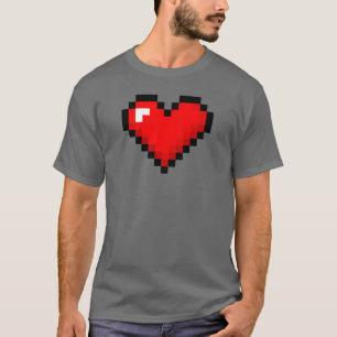 Le coeur à 8 bits des hommes : Rétro T-shirt
