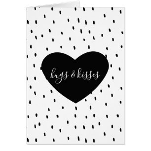 Le coeur blanc noir pointille des étreintes et des