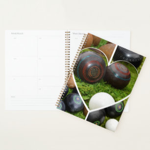 Le cœur des boules de pelouse : un collage de phot