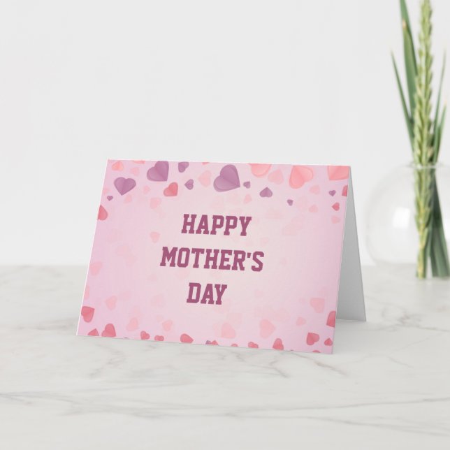 Le coeur en fleur Carte de fête des mères (Devant)