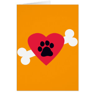 Le coeur, le Pawprint et l'os conçoivent la carte