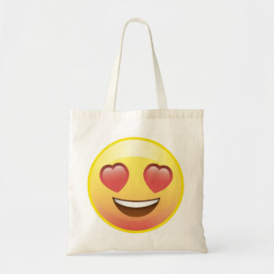 Le coeur observe le sac fourre-tout heureux à