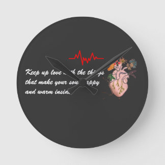 le coeur qui bat avec la vie Horloge murale