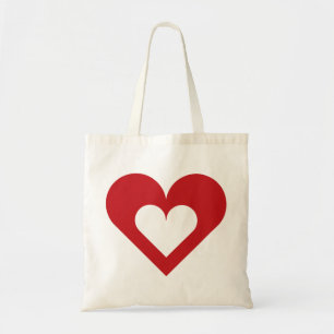 Le coeur rouge sur le Sac fourre-tout du coeur