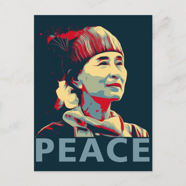 LE COMBAT - Aung San Suu Kyi | Carte postale perso (Devant)
