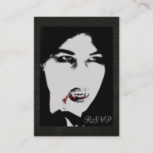 Le comte Vampire Black RSVP Cartes de visite