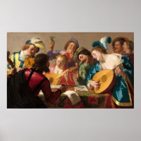 Le Concert - Gerrit van Honthorst Poster des Beaux