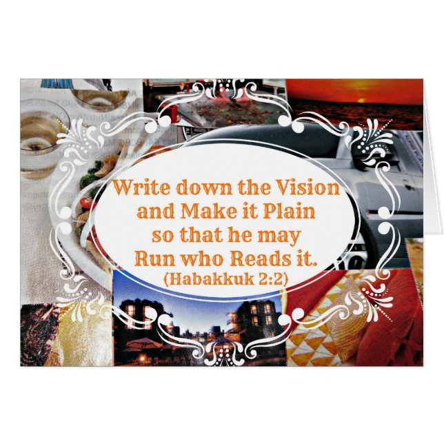 Le conseil de vision avec le vers de bible notent (Devant horizontal)