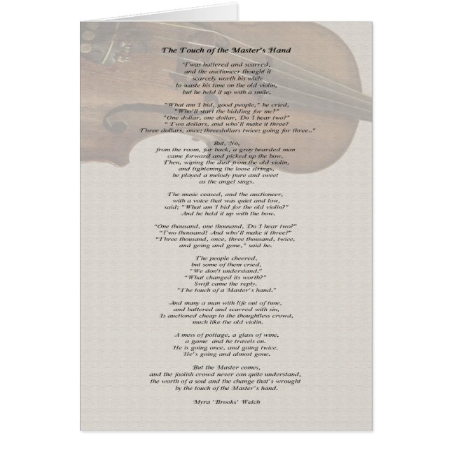 Le contact de la main de maître (Devant)