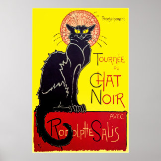 Le Conversation Noir Black Cat Poster vintage Impr