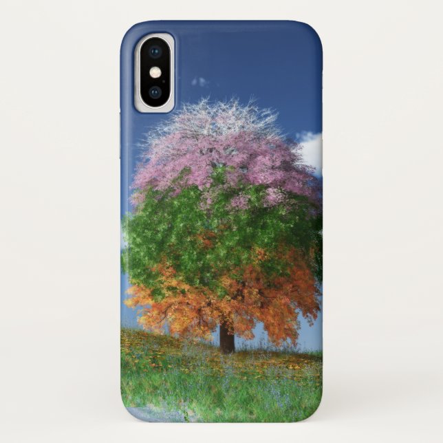 Le coque iphone de l'arbre de saison (Dos)