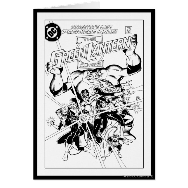 Le Corps Vert des Lanternes, noir et blanc (Devant)