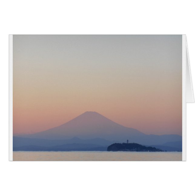Le coucher de soleil du Mont Fuji (Devant horizontal)