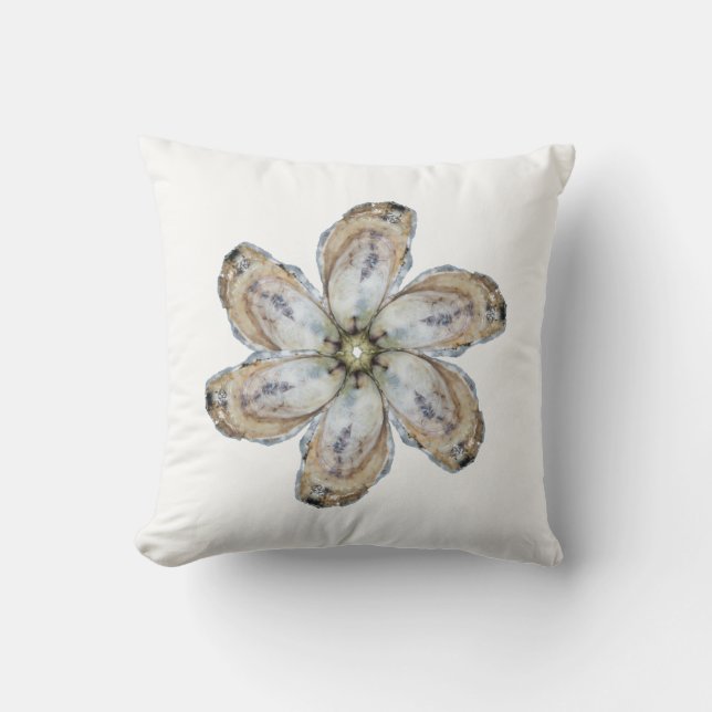 Le coussin blanc de fleur d'huître - concevez A (Recto)
