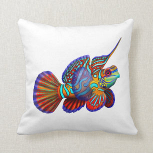 Le coussin de poissons de mandarine d'aquarium