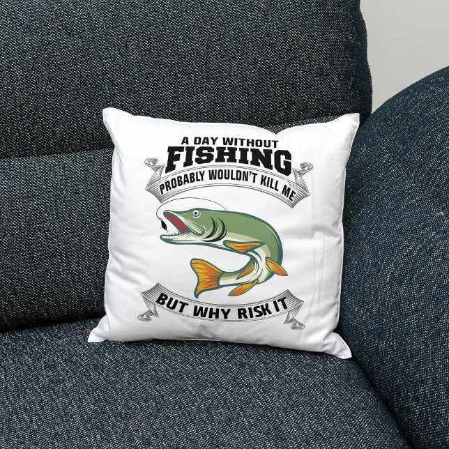Le Coussin décoratif du passionné de pêche (Créateur téléchargé)