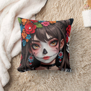 Le Coussin Kawaii Anime Skull Girl 02