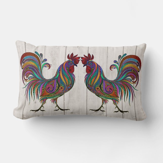 Le Coussin Lumbar Rooster resplendissant - Voir Re (Recto)
