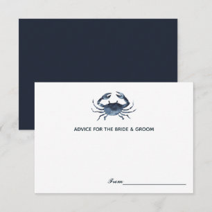 Le crabe bleu   Cartes de conseil Mariage Mariage