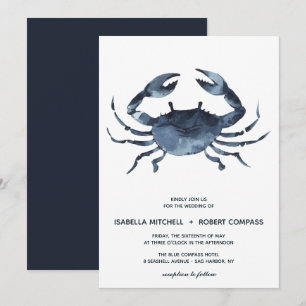 Le crabe bleu   FAIRE-PART DE MARIAGE