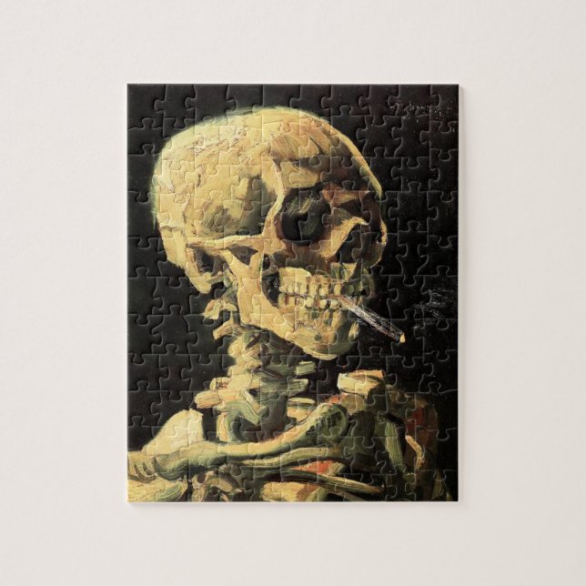 Le crâne de Van Gogh au puzzle de la cigarette en  (Vertical)