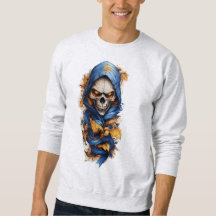 Le crâne et l'automne laisse le Sweatshirt de styl