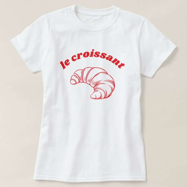 Le Croissant Französischer Familienausflug T-Shirt (Design vorne)