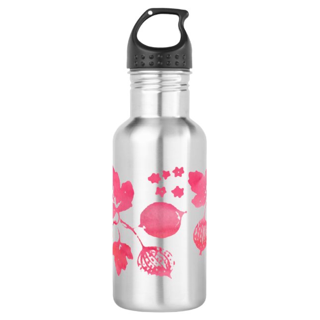 Le cru a inspiré la bouteille d'eau rose d'acier (Devant)