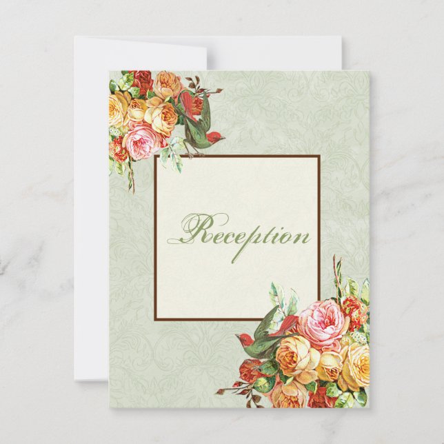 Le cru s'est levé carte d'invitation de réception (Devant)