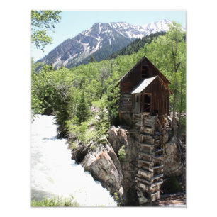 Le Crystal Mill au-dessus d'une cascade photo