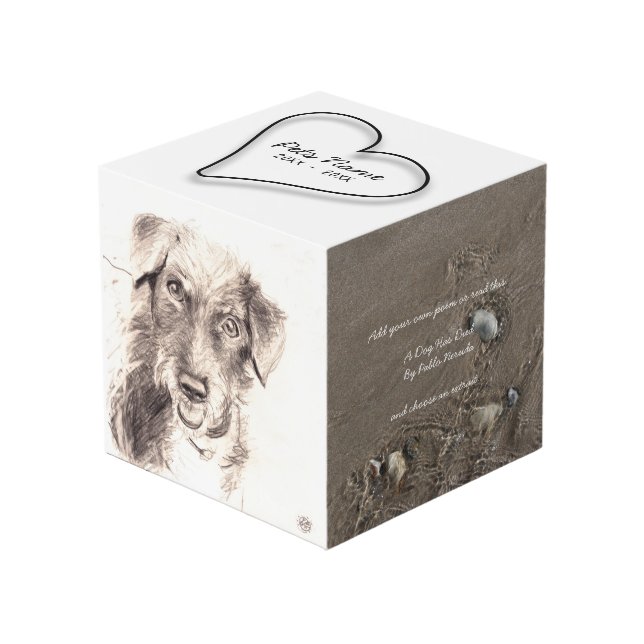 Le cube commémoratif en photo d'animaux familiers (Angle devant)