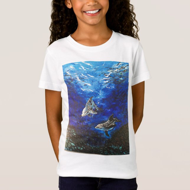 Le dauphin d'énergie badine le T-shirt (Devant)