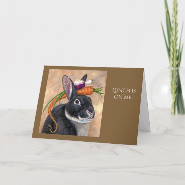 Le déjeuner est sur ma carte de voeux (Devant)