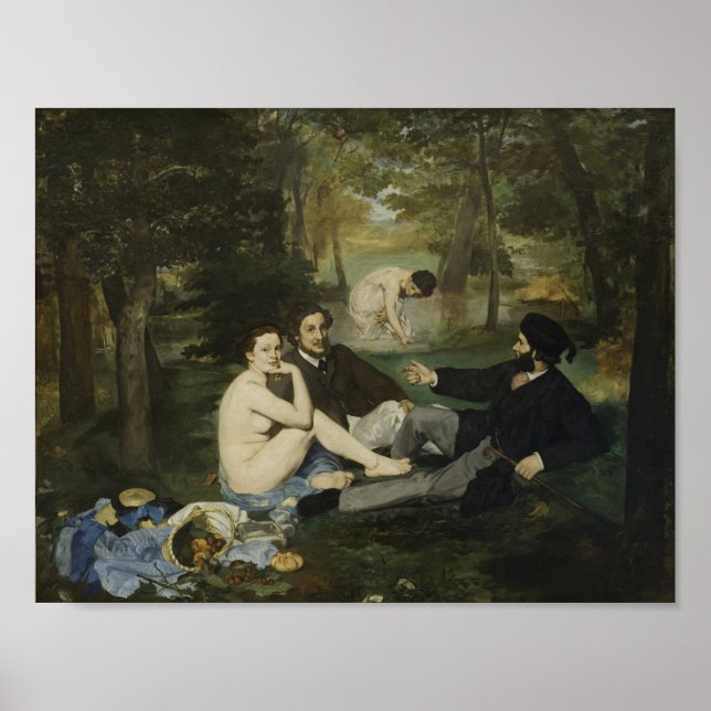 Le Déjeuner sur l’Herbe par Manet - Poster (Devant)