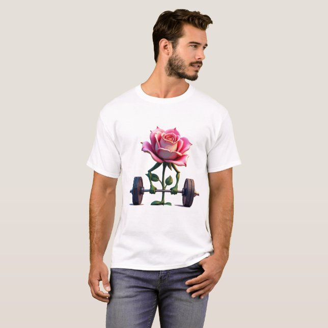 Le design des t-shirts de la salle de sport fleuri (Devant entier)