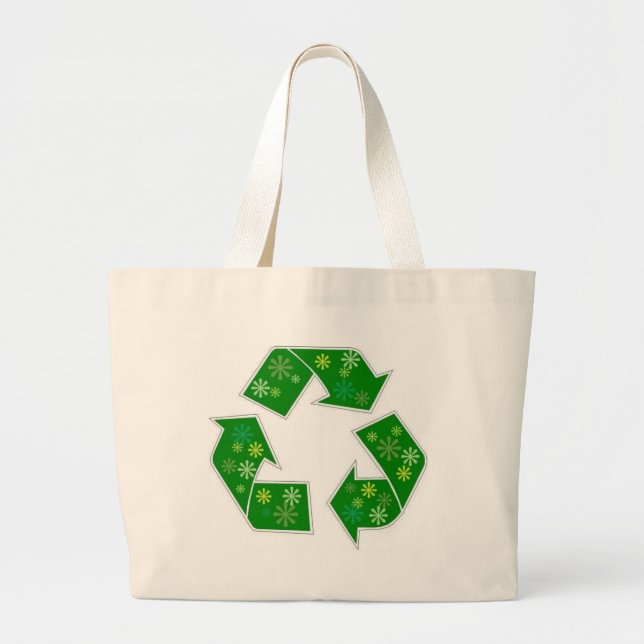 Le devenez écolo flower power réutilisent le sac à (Devant)