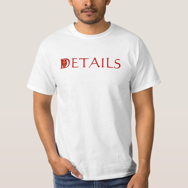 Le diable d'idiome est dans le T-shirt de travail (Devant)