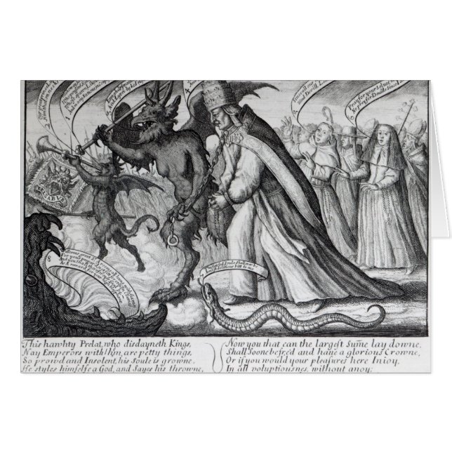 Le diable menant le pape dans les chaînes, 1680 (Devant horizontal)