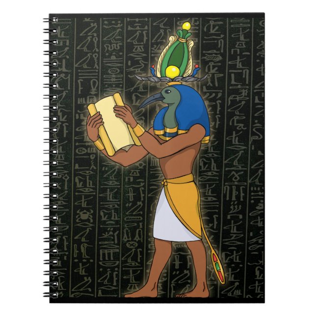 Le Dieu égyptien Thoth Spiral Carnet (Devant)