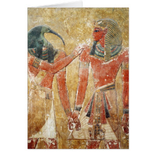 Le dieu Thoth avec Seti I dans la tombe de Seti