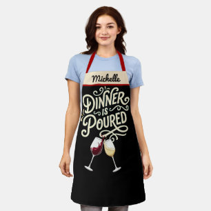 Le dîner est tablier versé - Cadeau de vin personn